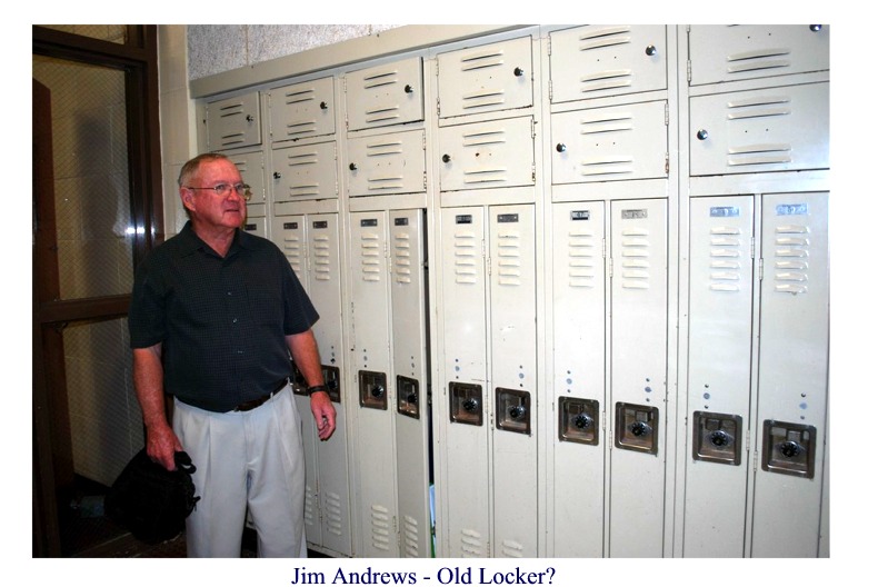 Jim Andrews next to his old locker