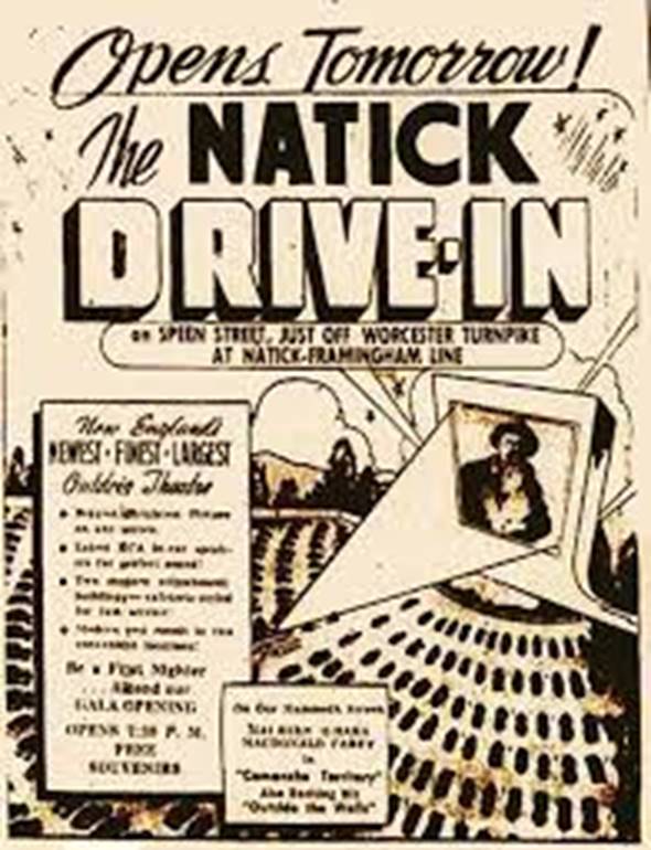 opening of Natick Drive-In - June 30, 1950 | Natick, Framingham, Colonial  history