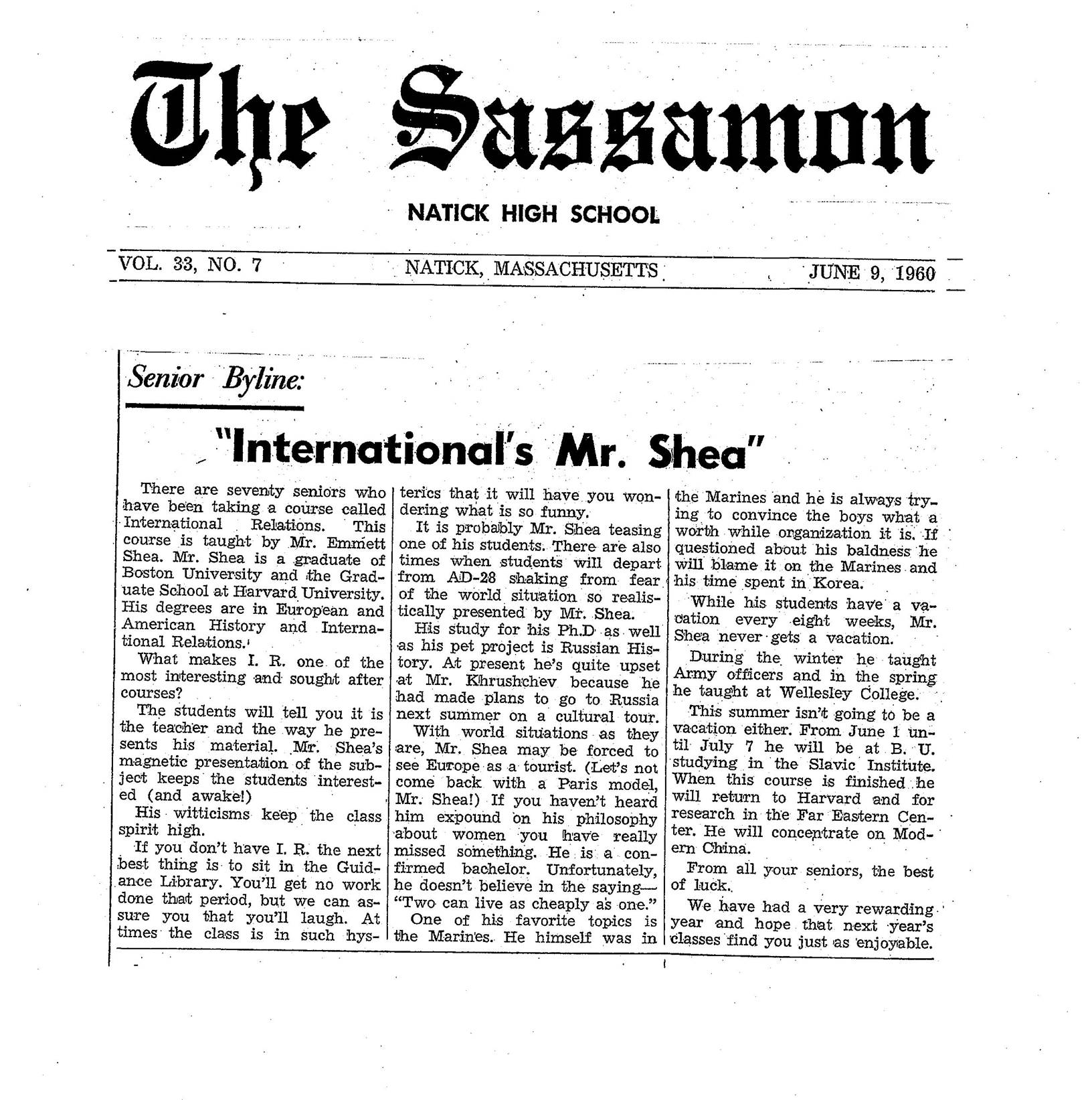 EMMET SHEA SASSAMON ARTICLE